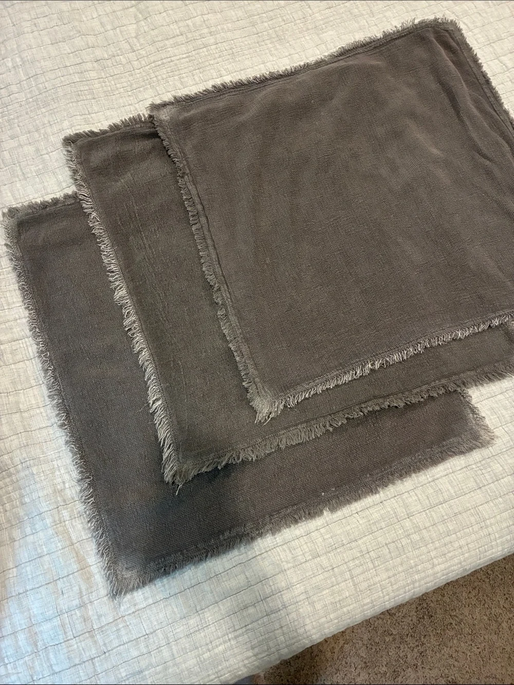 Crate & Barrel - Grey Throw Pillow Covers - set of 3